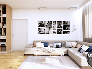 Salon w ciepłych, żywych kolorach - zdjęcie od MONOstudio