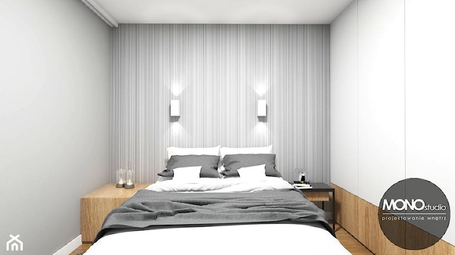 Sypialnia w minimalistycznym klimacie - zdjęcie od MONOstudio