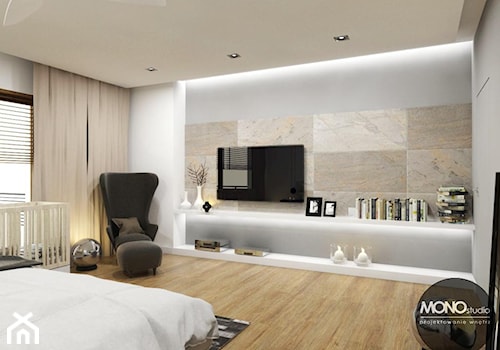 elegancja & nowoczesność - Średnia szara sypialnia, styl nowoczesny - zdjęcie od MONOstudio