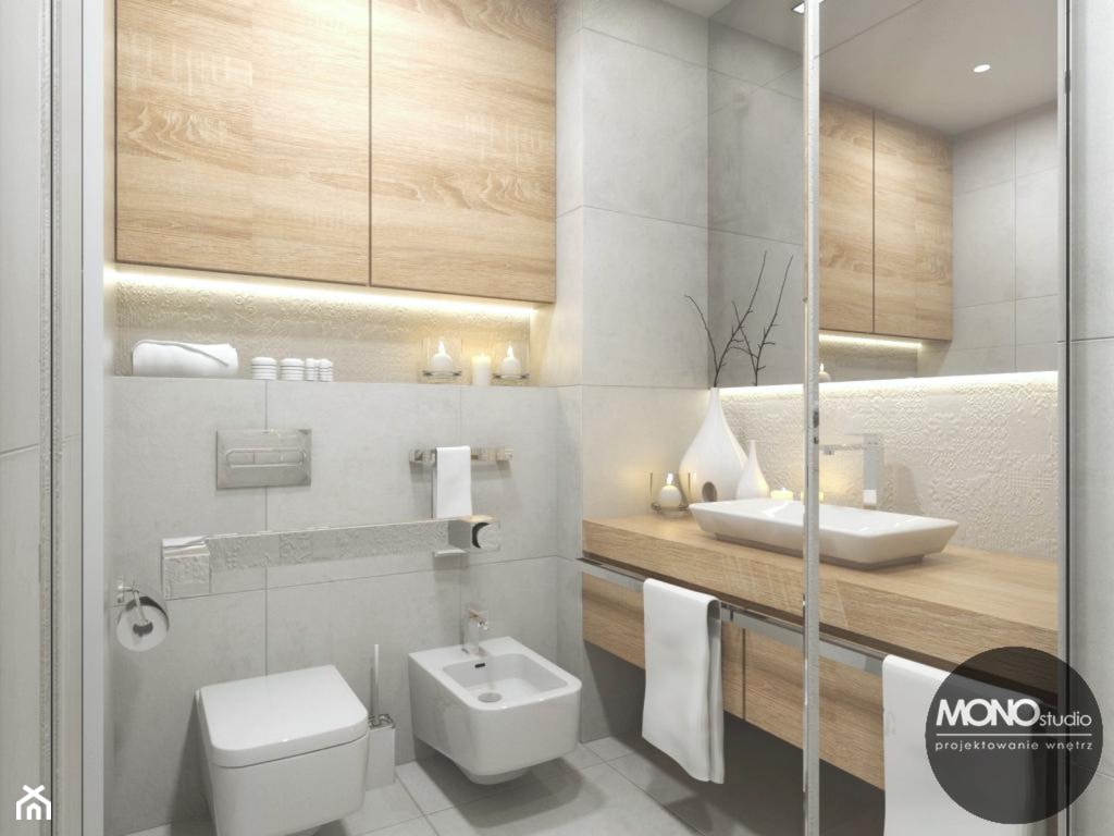 Jasna, rozświetlona łazienka - zdjęcie od MONOstudio - Homebook