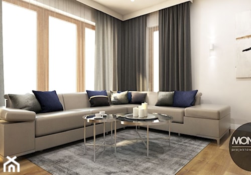 Salon z wygodną sofą - zdjęcie od MONOstudio