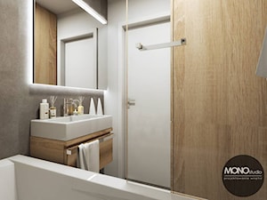 Ciepła i jasna łazienka - zdjęcie od MONOstudio