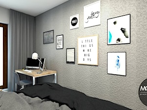 Sypialnia w kolorach szarości - zdjęcie od MONOstudio