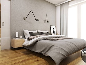 Sypialnia w ciepłych kolorach brązu - zdjęcie od MONOstudio