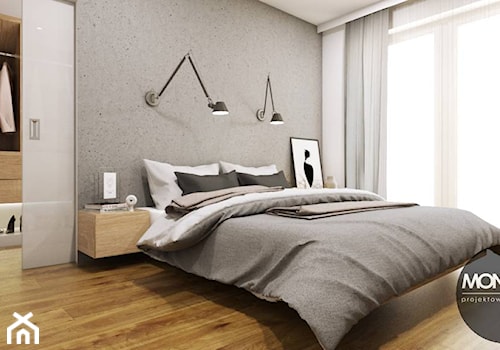 Sypialnia w ciepłych kolorach brązu - zdjęcie od MONOstudio