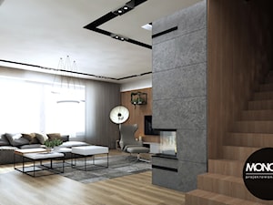 ​Nowoczesne i eleganckie wnętrze w przestronnym apartamencie - zdjęcie od MONOstudio