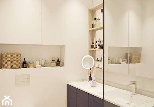 50 m2 - Mała bez okna z punktowym oświetleniem łazienka, styl nowoczesny - zdjęcie od Idea by Mag.