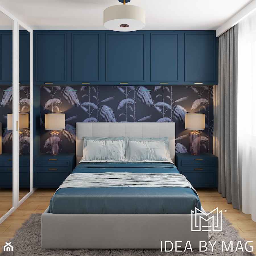 Klasa. - Mała niebieska sypialnia - zdjęcie od Idea by Mag.