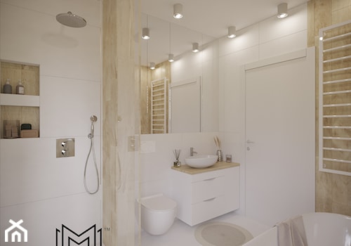 Klasyczna prostota - Średnia bez okna z punktowym oświetleniem łazienka, styl minimalistyczny - zdjęcie od Idea by Mag.