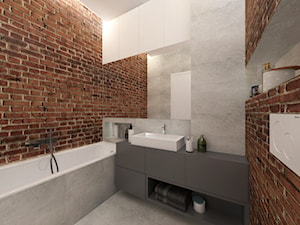 Męskie wnętrze. - Średnia bez okna łazienka, styl rustykalny - zdjęcie od Idea by Mag.