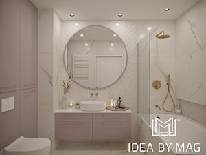 Kobiece wnętrze - Średnia bez okna łazienka, styl nowoczesny - zdjęcie od Idea by Mag.