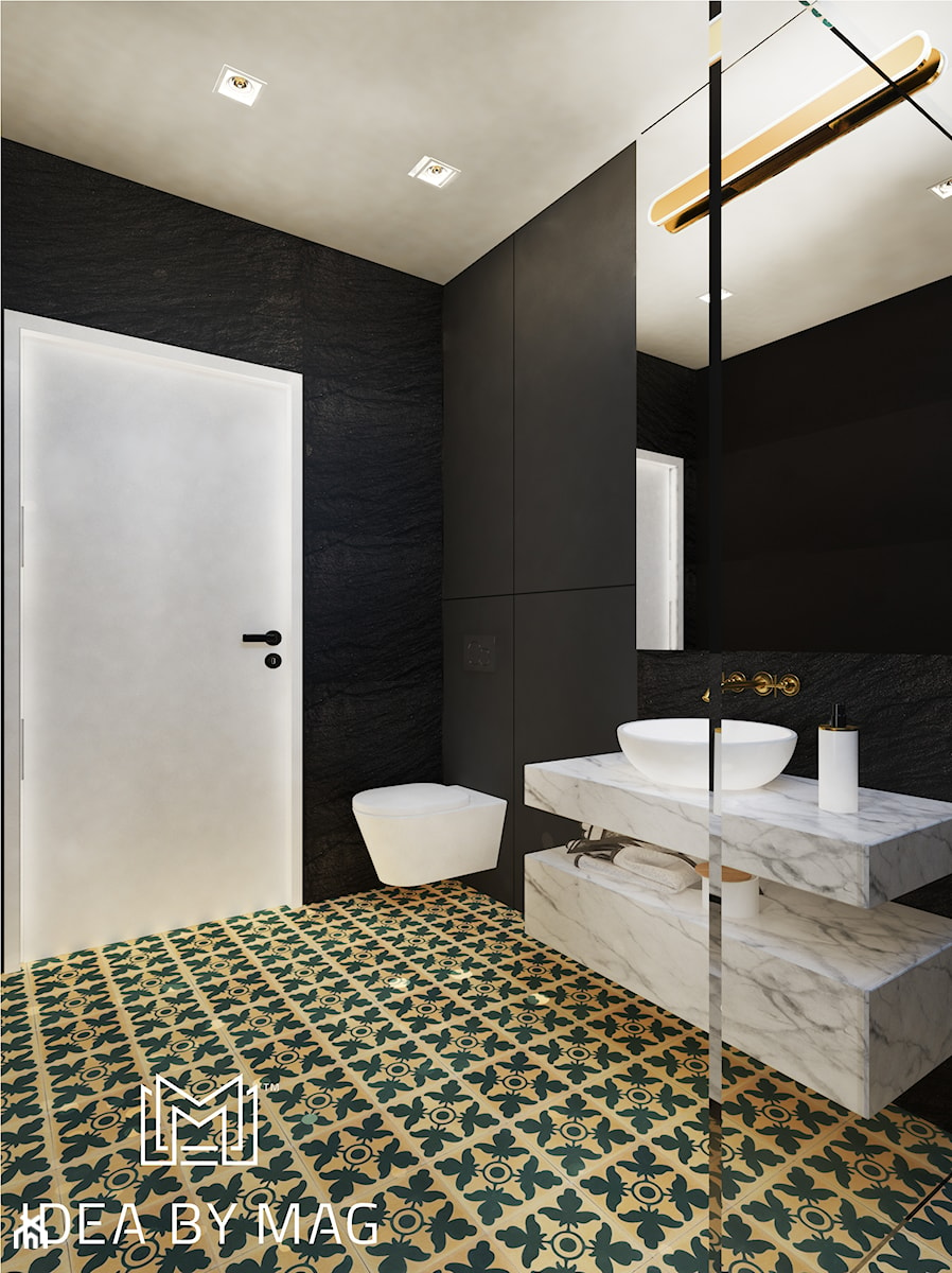 Mokotów - Średnia z punktowym oświetleniem łazienka, styl nowoczesny - zdjęcie od Idea by Mag.