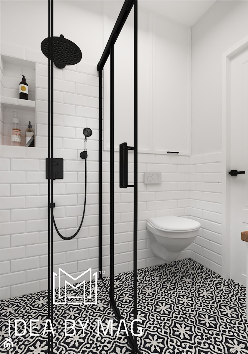 Sielski klimat - Mała bez okna łazienka, styl rustykalny - zdjęcie od Idea by Mag.