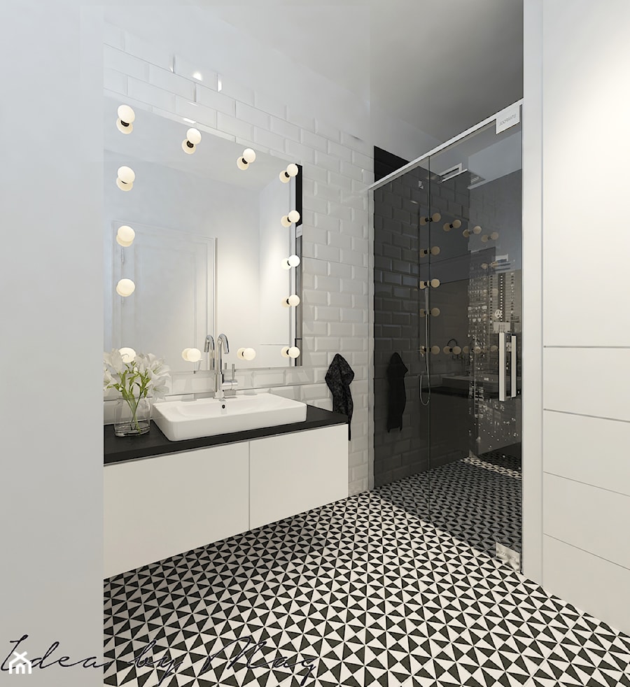 Nowoczesna wariacja. - Średnia jako pokój kąpielowy łazienka, styl nowoczesny - zdjęcie od Idea by Mag.
