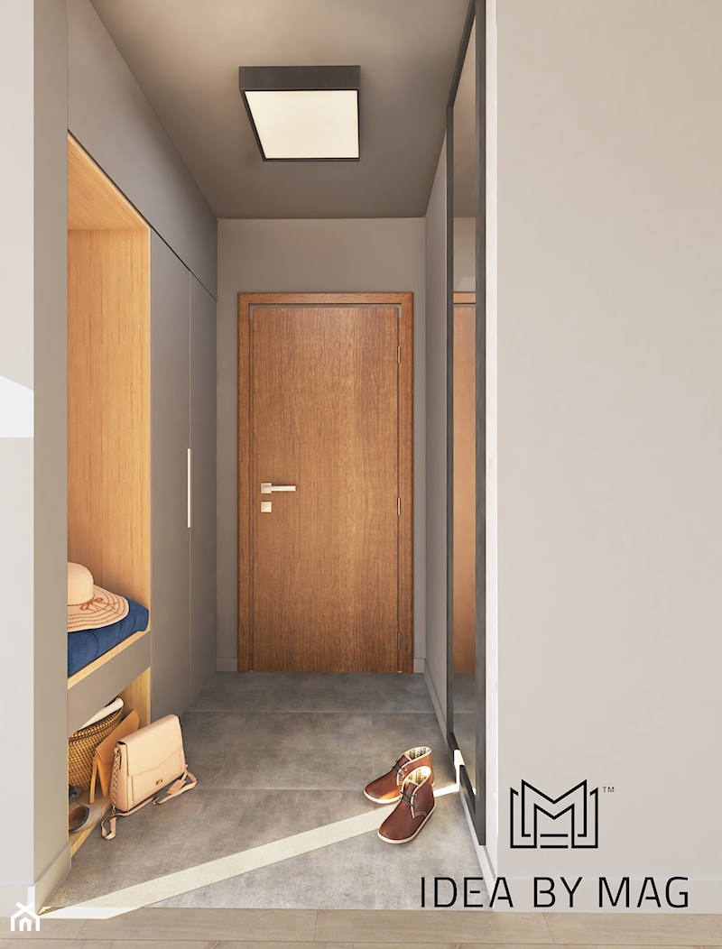 Loft w przytulnej odsłonie - Hol / przedpokój, styl industrialny - zdjęcie od Idea by Mag. - Homebook
