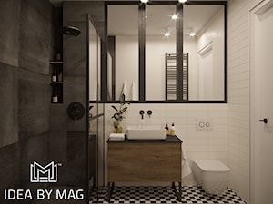 Klasyczny loft - Średnia bez okna z punktowym oświetleniem łazienka, styl industrialny - zdjęcie od Idea by Mag.