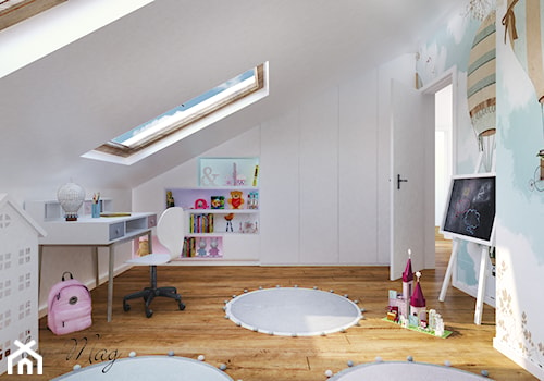 BAJKOWO! - Duży biały pokój dziecka dla dziecka dla chłopca dla dziewczynki, styl nowoczesny - zdjęcie od Idea by Mag.