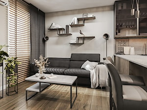 Mieszkanie w stylu LOFT - Salon, styl industrialny - zdjęcie od Idea by Mag.