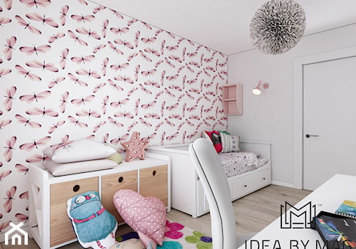Prowansalskie marzenie - Średni biały różowy szary pokój dziecka dla dziecka dla nastolatka dla dzie ... - zdjęcie od Idea by Mag.