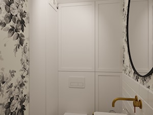 Projekt segmentu w klasycznym stylu - Mała bez okna z lustrem z punktowym oświetleniem łazienka, styl tradycyjny - zdjęcie od Idea by Mag.