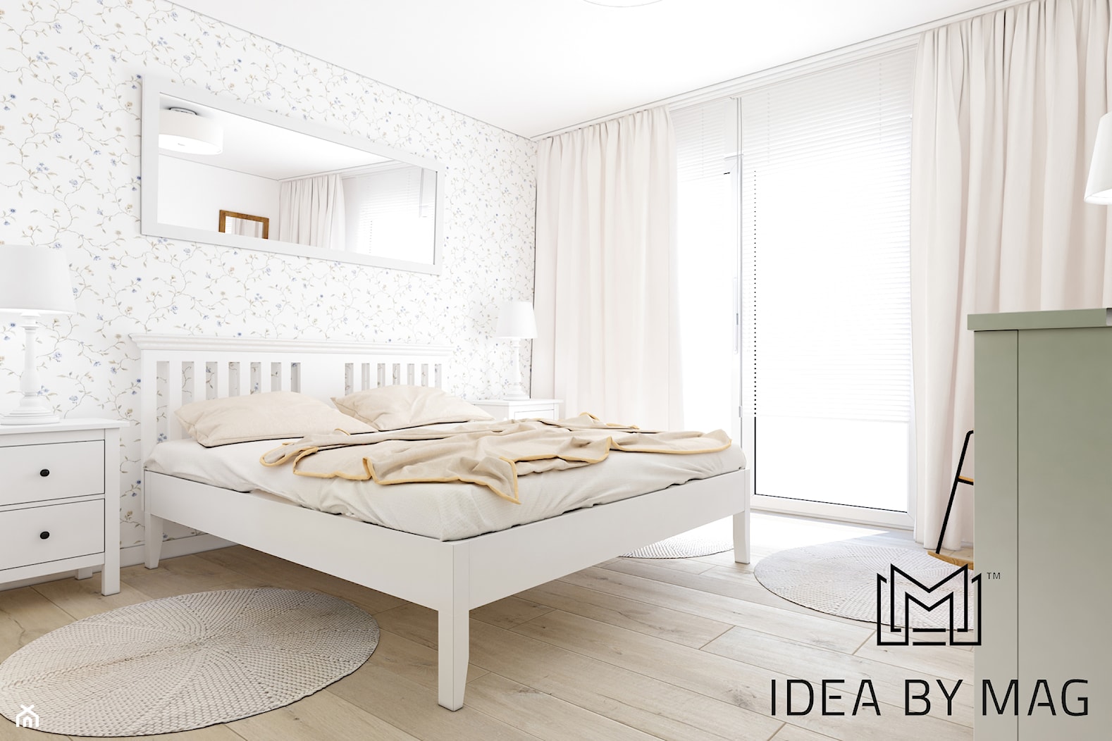 Prowansalskie marzenie - Średnia biała sypialnia, styl prowansalski - zdjęcie od Idea by Mag. - Homebook
