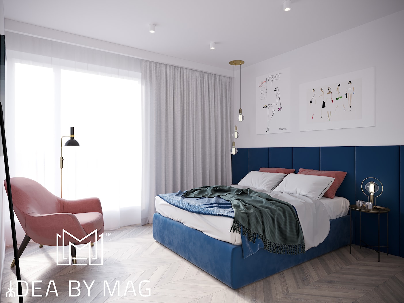 Kobiece wnętrze - Średnia biała sypialnia, styl tradycyjny - zdjęcie od Idea by Mag. - Homebook