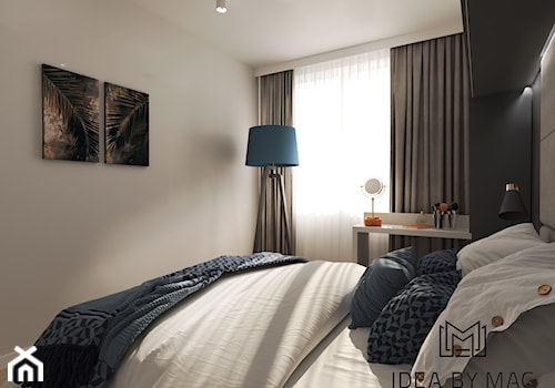 Loft w przytulnej odsłonie - Średnia szara sypialnia, styl industrialny - zdjęcie od Idea by Mag.