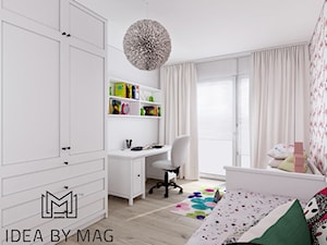 Klatka. - Średni szary pokój dziecka dla nastolatka dla dziewczynki, styl prowansalski - zdjęcie od Idea by Mag.