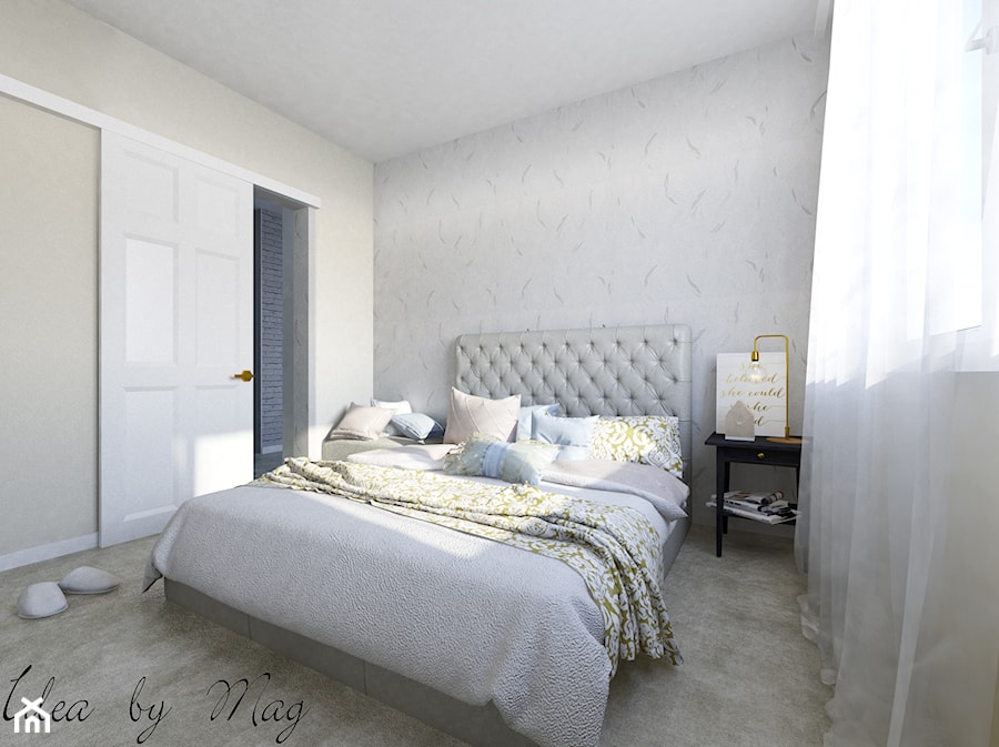 Kobiece wnętrze. - Średnia szara sypialnia, styl tradycyjny - zdjęcie od Idea by Mag.