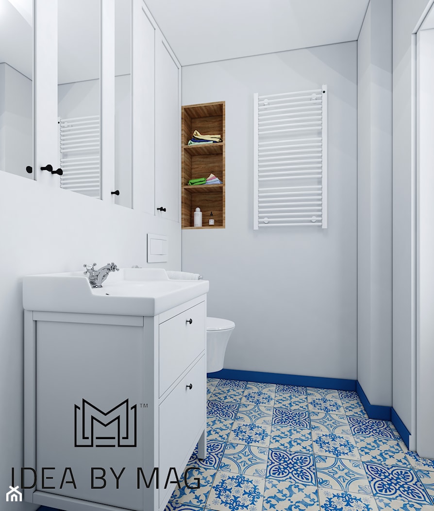 Prowansalskie marzenie - Mała bez okna z lustrem łazienka, styl prowansalski - zdjęcie od Idea by Mag. - Homebook