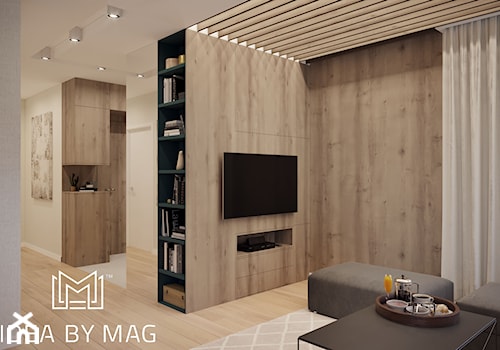 Nowoczesne wnętrze z nutą koloru - Średni salon, styl nowoczesny - zdjęcie od Idea by Mag.
