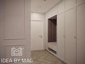 Kobiece wnętrze - Średni biały hol / przedpokój, styl minimalistyczny - zdjęcie od Idea by Mag.