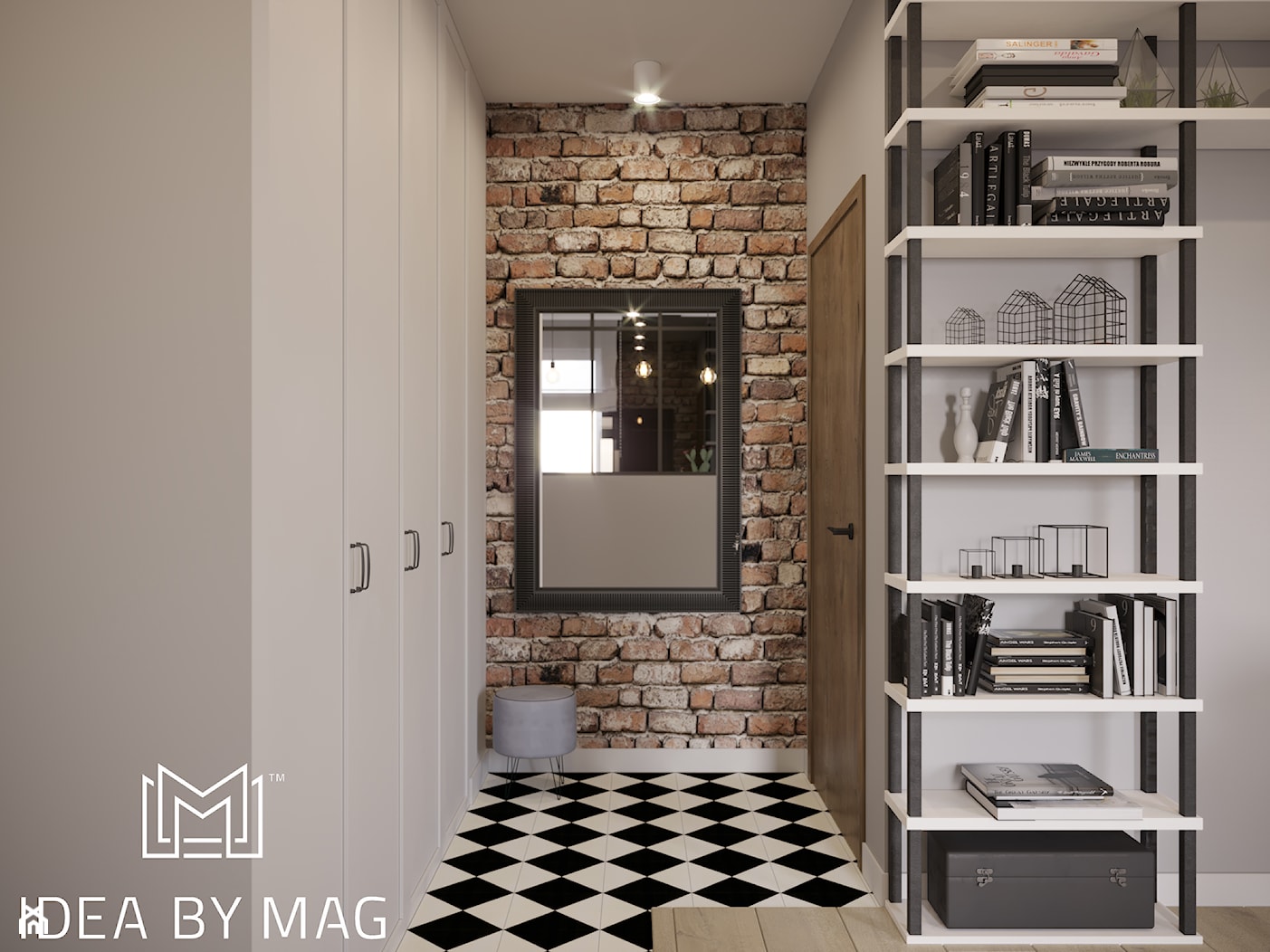 Klasyczny loft - Hol / przedpokój, styl industrialny - zdjęcie od Idea by Mag. - Homebook