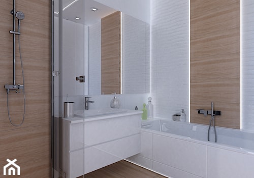 Efekt WOW - Mała średnia bez okna z punktowym oświetleniem łazienka, styl nowoczesny - zdjęcie od Idea by Mag.