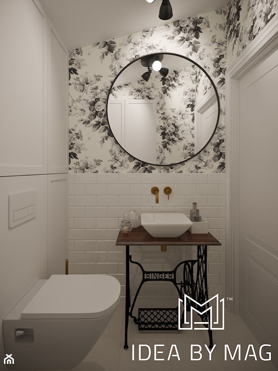 Projekt segmentu w klasycznym stylu - Mała bez okna łazienka, styl tradycyjny - zdjęcie od Idea by Mag.