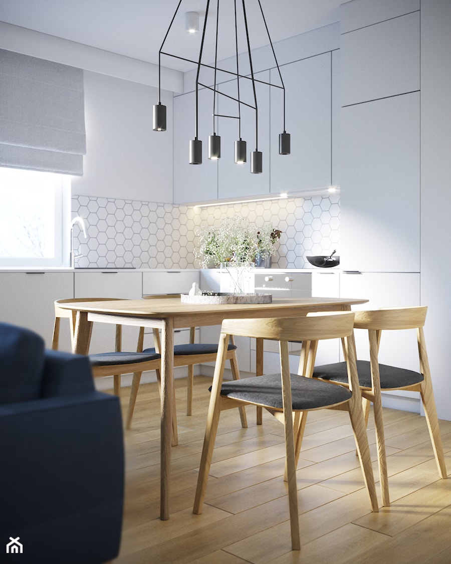 Przytulne, przestronne i jasne mieszkanie - Jadalnia, styl nowoczesny - zdjęcie od Idea by Mag.