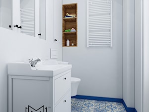 Klatka. - Mała łazienka, styl prowansalski - zdjęcie od Idea by Mag.