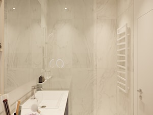 50 m2 - Średnia bez okna z lustrem z punktowym oświetleniem łazienka, styl nowoczesny - zdjęcie od Idea by Mag.