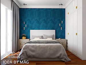 Verbel Soho Factory - Mała biała niebieska sypialnia, styl nowoczesny - zdjęcie od Idea by Mag.