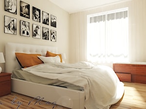 Przytulnie i rodzinnie. - Mała beżowa sypialnia, styl tradycyjny - zdjęcie od Idea by Mag.