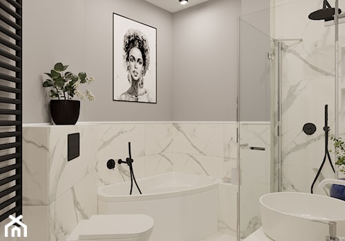 Projekt segmentu w klasycznym stylu - Średnia bez okna z punktowym oświetleniem łazienka, styl tradycyjny - zdjęcie od Idea by Mag.