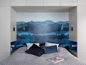Długa Grobla. - Mała niebieska sypialnia, styl nowoczesny - zdjęcie od DEKA DESIGN
