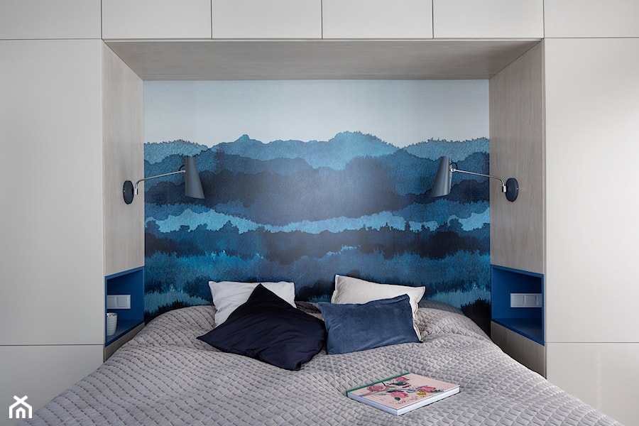 Długa Grobla. - Mała niebieska sypialnia, styl nowoczesny - zdjęcie od DEKA DESIGN