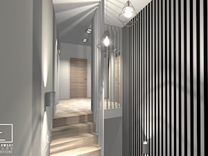 Projekt wnętrza domu jednorodzinnego - Hol / przedpokój, styl nowoczesny - zdjęcie od Łęgowski Biuro Projektowe