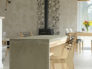 Stół jesionowo betonowy wykonany w naszej pracowni - zdjęcie od Łęgowski Biuro Projektowe