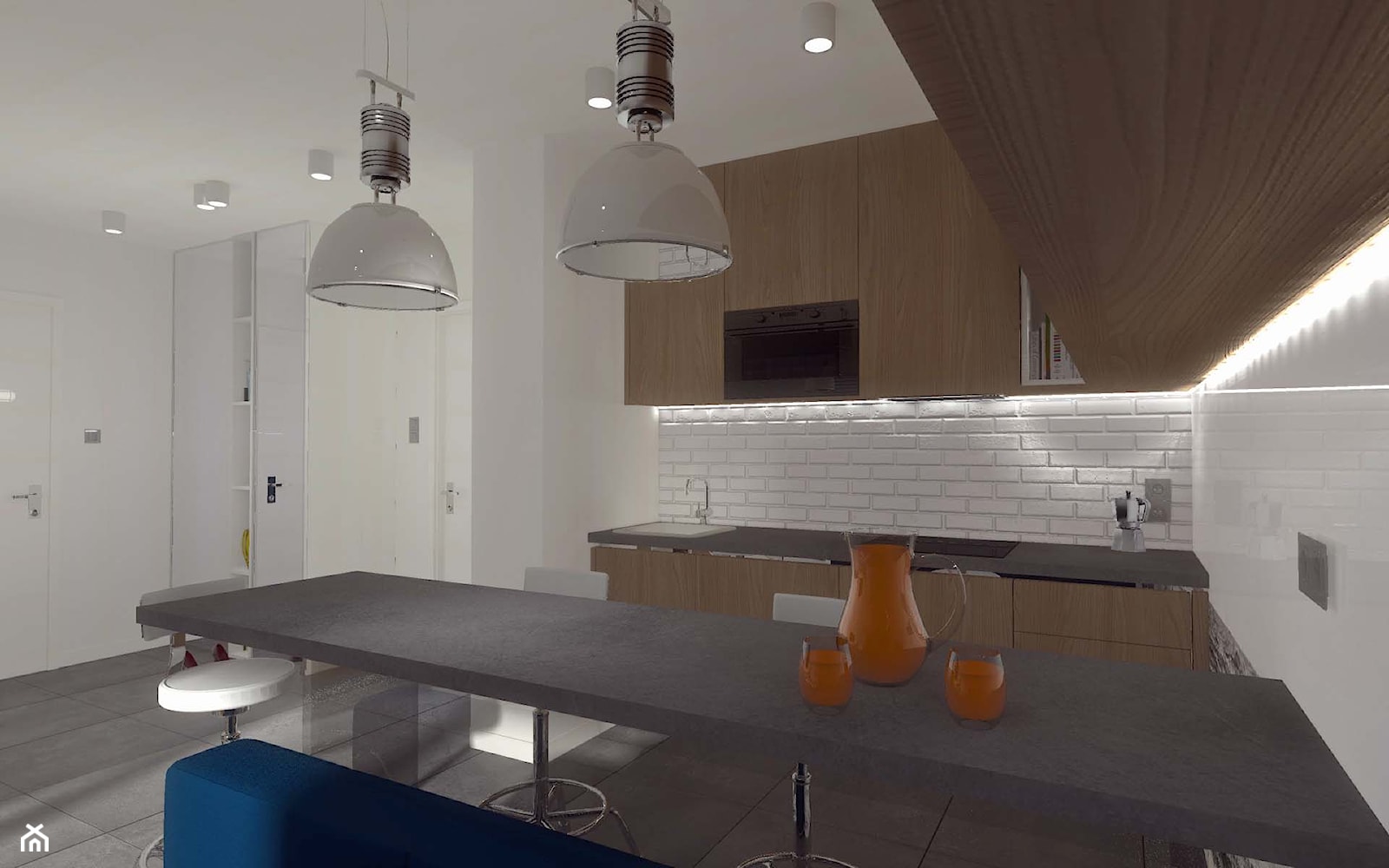 Projekt wnętrza morskiego apartamentu - Kuchnia, styl tradycyjny - zdjęcie od Mobiliani Design - Homebook