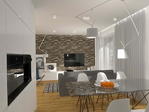 Projekt wnętrza salonu połączonego z kuchnią - zdjęcie od Mobiliani Design