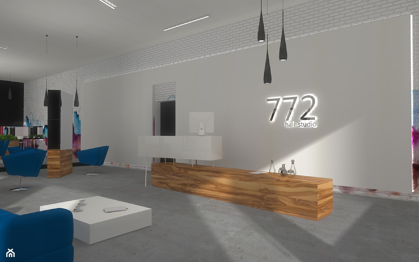 772 Hair Studio w Bydgoszczy - Wnętrza publiczne, styl nowoczesny - zdjęcie od Mobiliani Design - Homebook