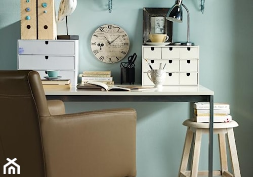 Średnie miętowe biuro, styl nowoczesny - zdjęcie od Angelika Kozanecka