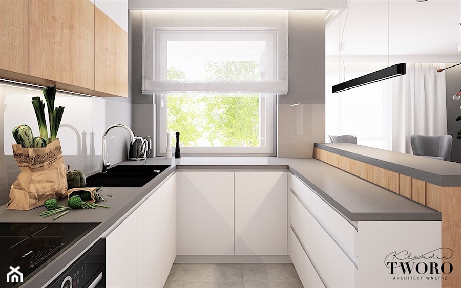 Mieszkanie w Radomiu - Kuchnia, styl nowoczesny - zdjęcie od Klaudia Tworo Projektowanie Wnętrz